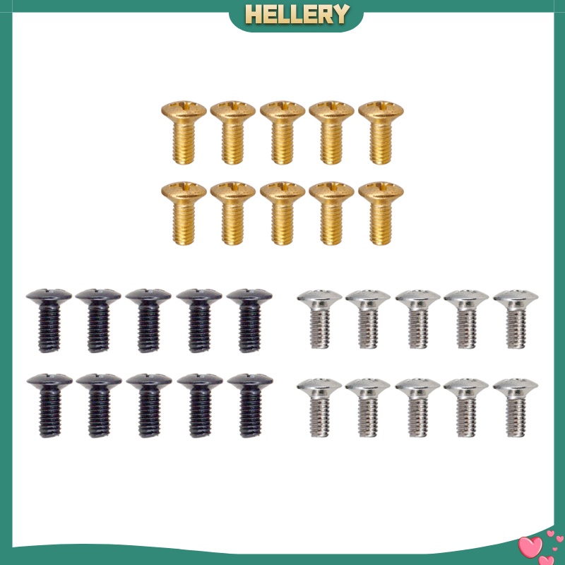 [HELLERY]10 Pieces Guitar Pickup Fixing Screws 3 Way Guitar Switch Nuts Parts Black