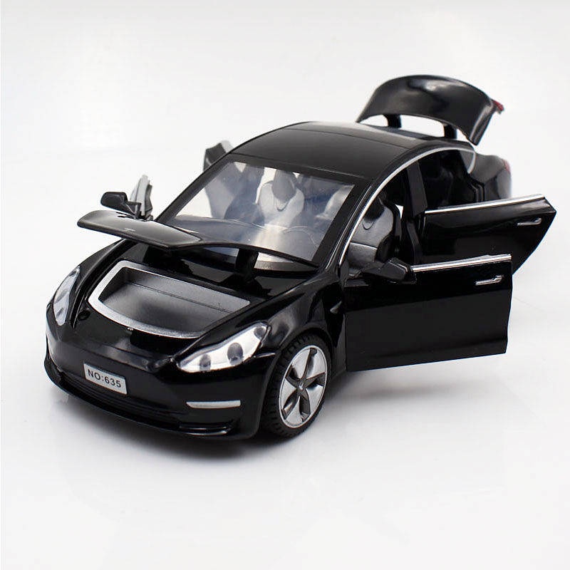 Tesla Modelx3 Alloy Car Model Bugatti Sound and Light Warrior Six-Door Gull Wing Door Eating Chicken Same Style car accessories 4NzH