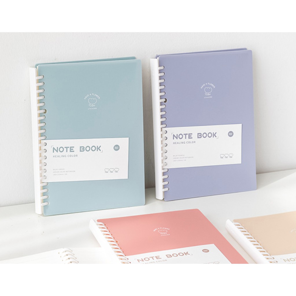 Sổ binder pastel HEALING COLOR còng nhựa size A5/B5