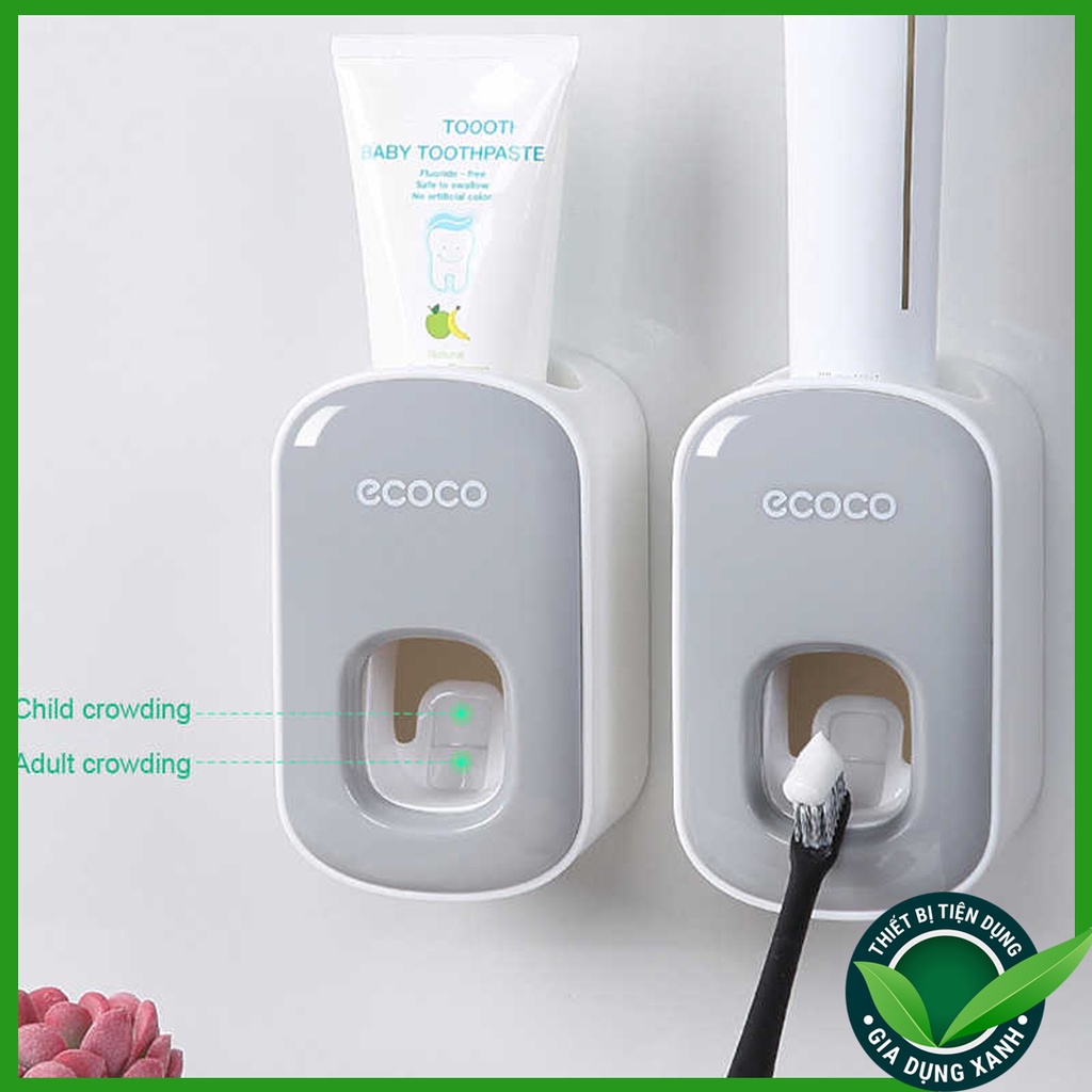 [ Hàng Mới Về ] Bộ nhả kem đánh răng tự động Ecoco Asujei Tooth thông minh Dán Tường siêu tiện dụng