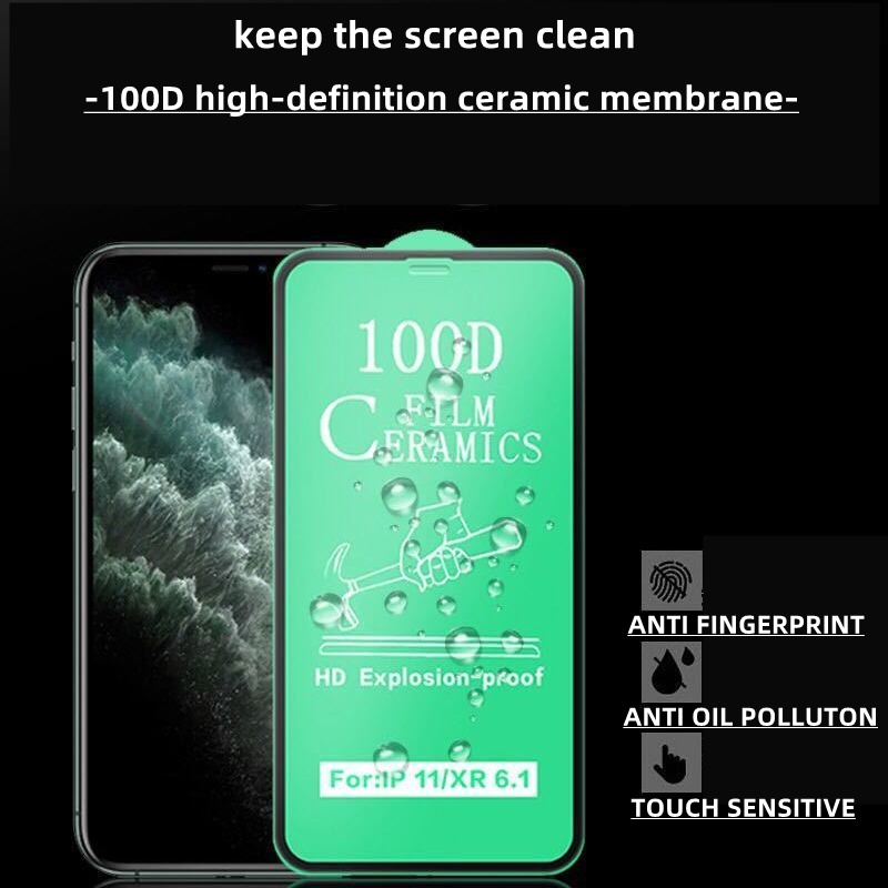 Kính Cường Lực 100D HD Bảo Vệ Màn Hình iphone 13 12 11 Pro Max 13 12 Mini X XS XR XS Max 6 7 8 Plus