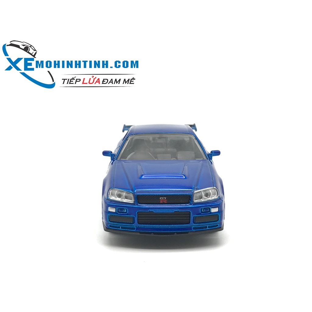 Xe Mô Hình PRIAN'S NISSAN SKYLINE GT-R 1:32 Jada (XANH)