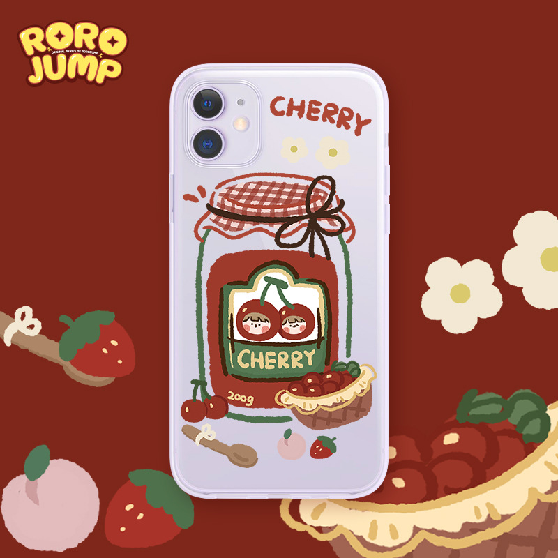 Ốp lưng iphone trong suốt red cake 6/6s/6plus,7/8plus,X/Xs/Xr/Xs max/11/11Pro/11Promax/12mini/12/12pro/12promax