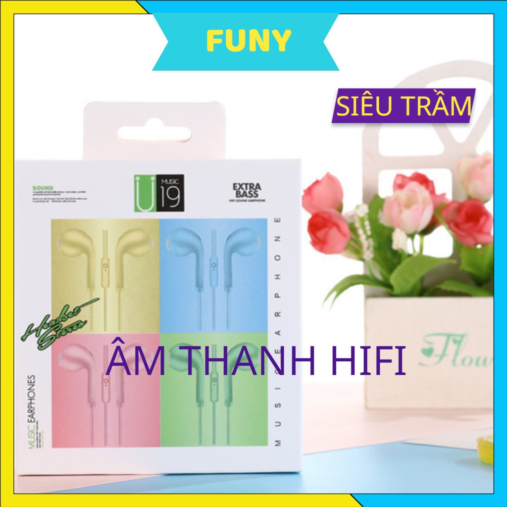 Tai nghe U19 HiFi 💝FREESHIP💝 Tích Hợp Mic Đàm Thoại Đa Năng - Âm Thanh Siêu Trầm