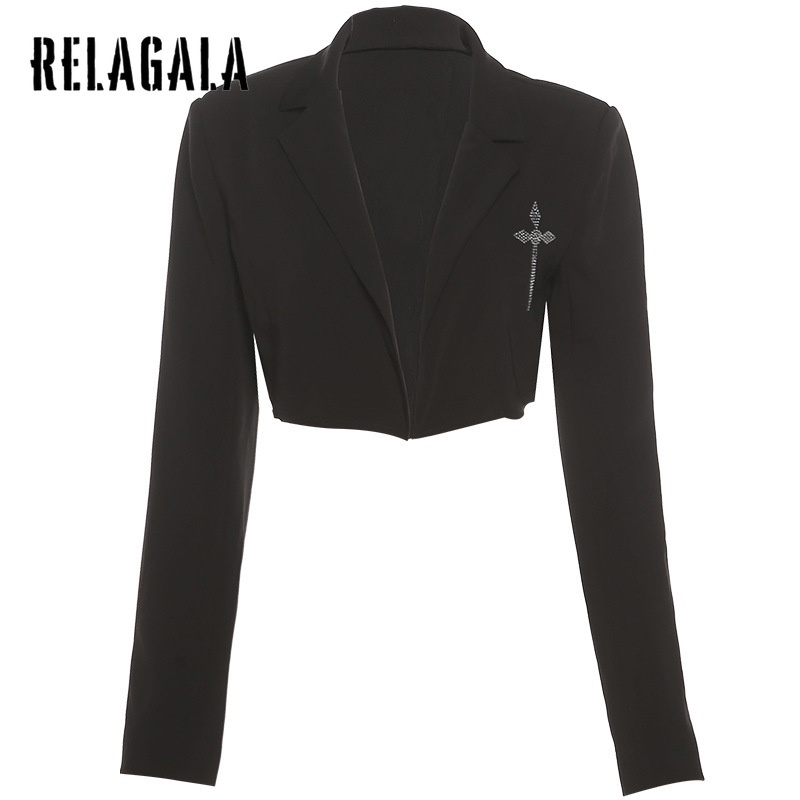 Áo Khoác Blazer Tay Dài Màu Trơn Đính Đá Thời Trang Cho Nữ 2021 | BigBuy360 - bigbuy360.vn