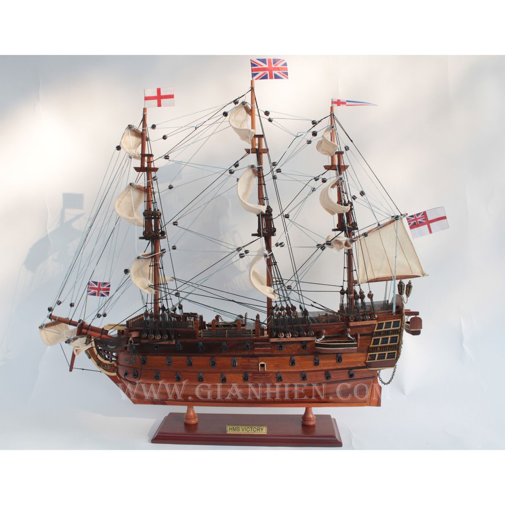 Mô Hình Thuyền Gỗ Mỹ Nghệ Công Ty Gia Nhiên Dạng Thuyền Cổ HMS VICTORY 40CM Chất Lượng Cao Xuất Khẩu (Giá xưởng)