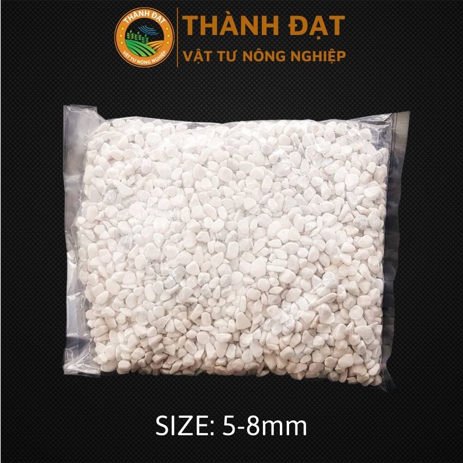 1Kg Sỏi trắng nhỏ size 5-8 mm trang trí bể cá, chậu cây cảnh, terrarium, sen đá, xương rồng