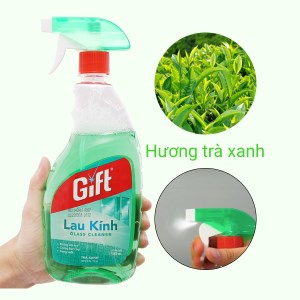 Nước lau kính / lau bếp Gift hương trà xanh chai 580ml