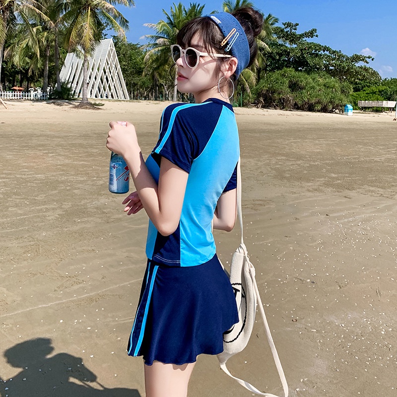 Áo tắm Nữ Thể thao Một mảnh Áo tắm Kỳ nghỉ Du lịch Thời trang Hàn Quốc Thời trang sexy trên bãi biển Bộ bikini dành cho nữ thấp Đồ bơi