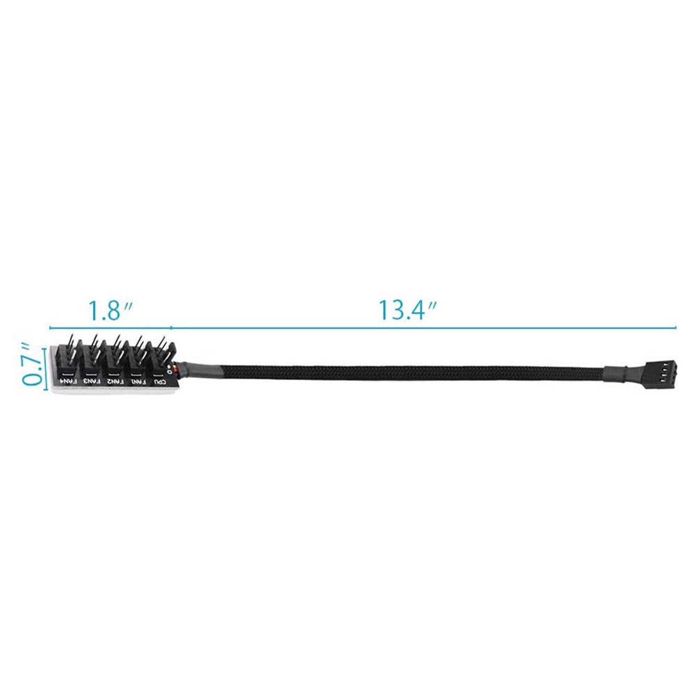 Aaron1 Cáp Chia Cổng 1 Sang 5 Cổng Quạt Tản Nhiệt Cpu Máy Tính Nhiều Màu Sắc