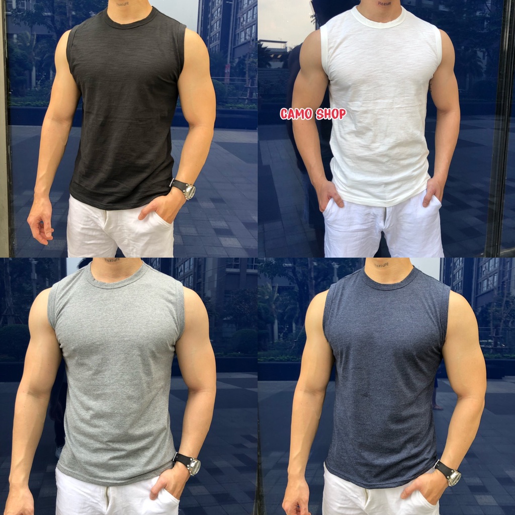 TankTop Áo Ba Lỗ Sát Nách Nam Nữ Vải Cotton 100% Cực Đẹp và Thấm hút, Dùng Mặc Gym Hay Mặc Thường Ngày