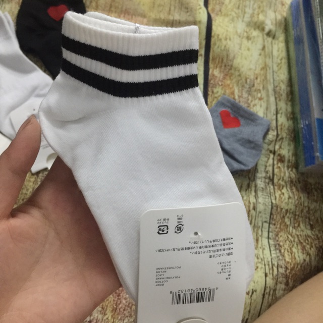 5 đôi tất kẻ hàn quốc, vớ kẻ ngang