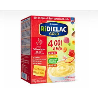 Bột ăn dặm ridielac gold 4 vị mặn - hộp giấy 200g