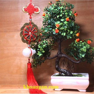 Dây treo đồng tiền xu may mắn