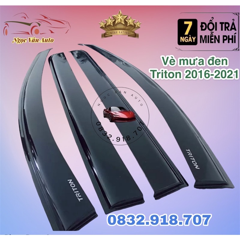 Vè Mưa Triton 2016 2017 2018 2019 2020 2021 Mẫu ĐEN