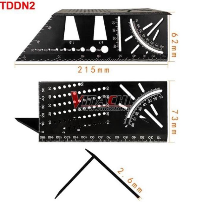 Thước Đo Đa Năng Hợp Kim Nhôm - kiểu 2 - Thước Đo Đa Năng Hợp Kim Nhôm  Đo Góc Đa Năng