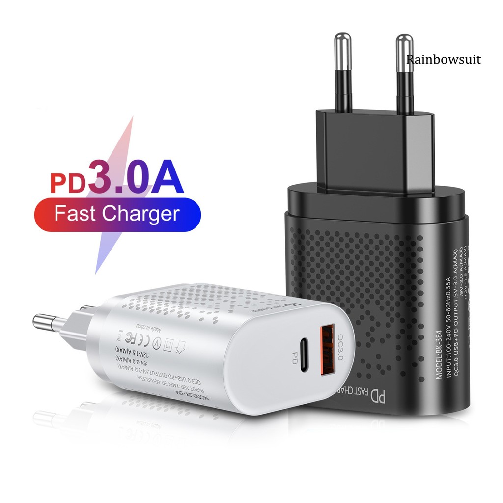 Bộ Sạc Nhanh Rb-18W Qc3.0 Pd Kèm Cổng Usb-A Type-C