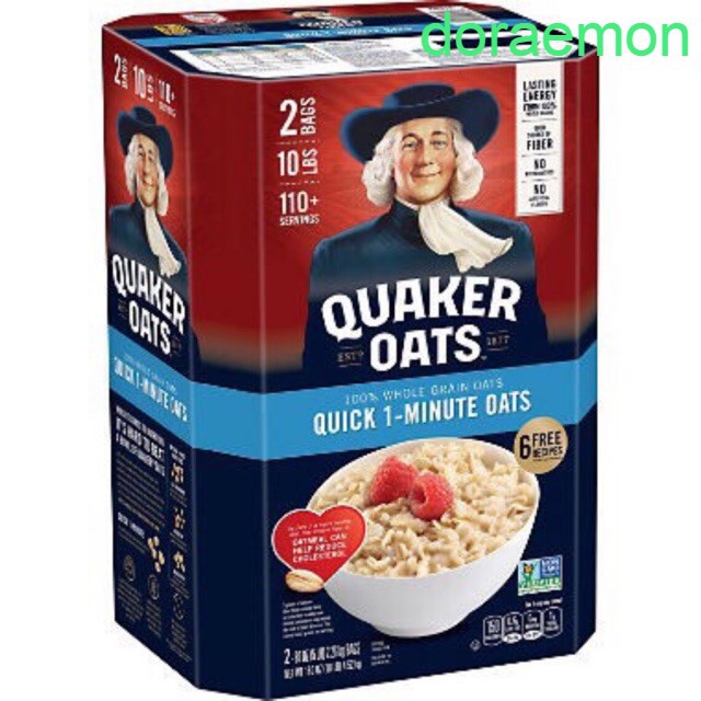 [Mẫu mới nhất 2020]Yến Mạch Mỹ Quaker Oats Cán Vỡ 4.52kg