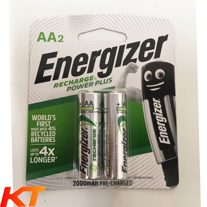 Pin AA sạc Energizer 2000mah, pin sạc tiểu AA HR6 (combo 10 viên).