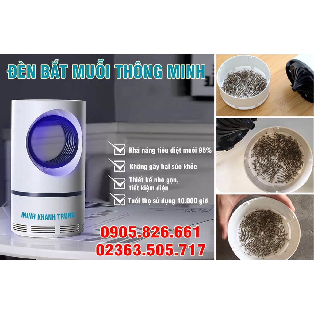 Máy Bắt Muỗi Thông Minh Thế Hệ Mới Hiệu Quả Bảo Hành 12 Tháng- Đèn Bắt Muỗi