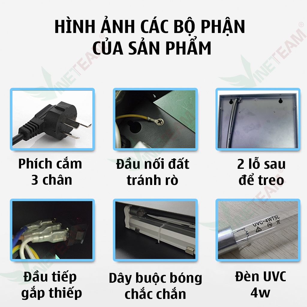 Máy tiệt trùng micrô bằng tia cực tím UVC treo tường kiêm giá đỡ micro karaoke -dc4695