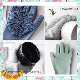 Găng tay silicon kiêm miếng rửa bát - lunashop