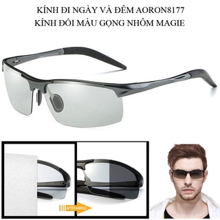 Kính Phân Cực Đi Đường Ngày Và Đêm Thời Trang Nam Chất Liệu Hợp Kim nhôm magie- tròng kính Palaroid AORON-8177G
