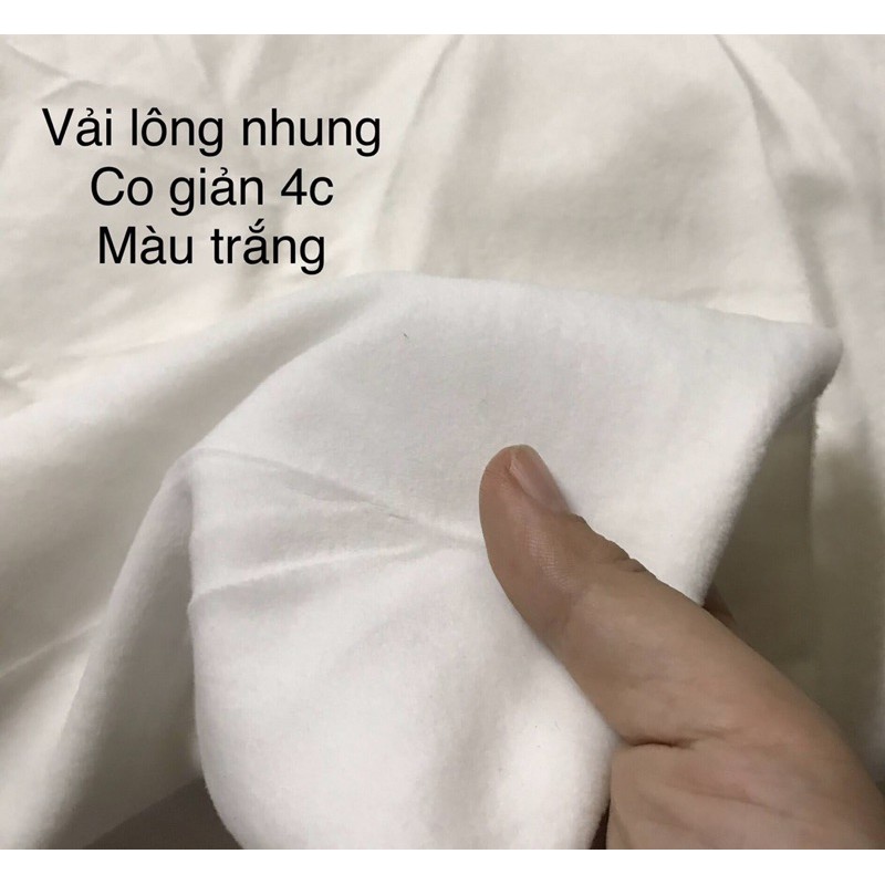 Vải lông nhung CO GIÃN 4 chiều  CO GIÃN chuyên dùng may thú bông siêu mềm siêu mịn, sịn xò