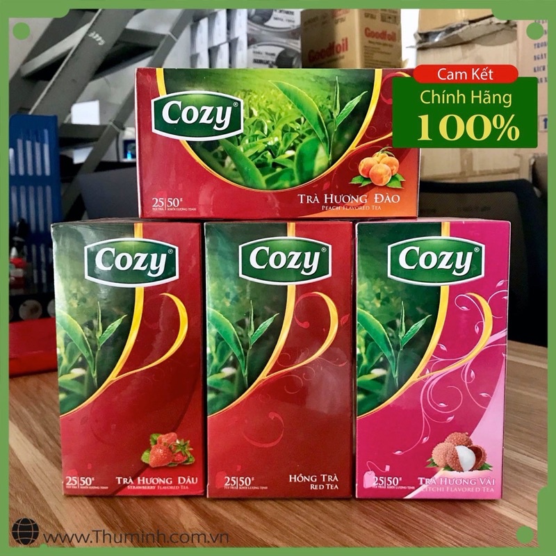 Trà Cozy Túi Lọc Có Đủ Hương Hộp 50g (25 gói)