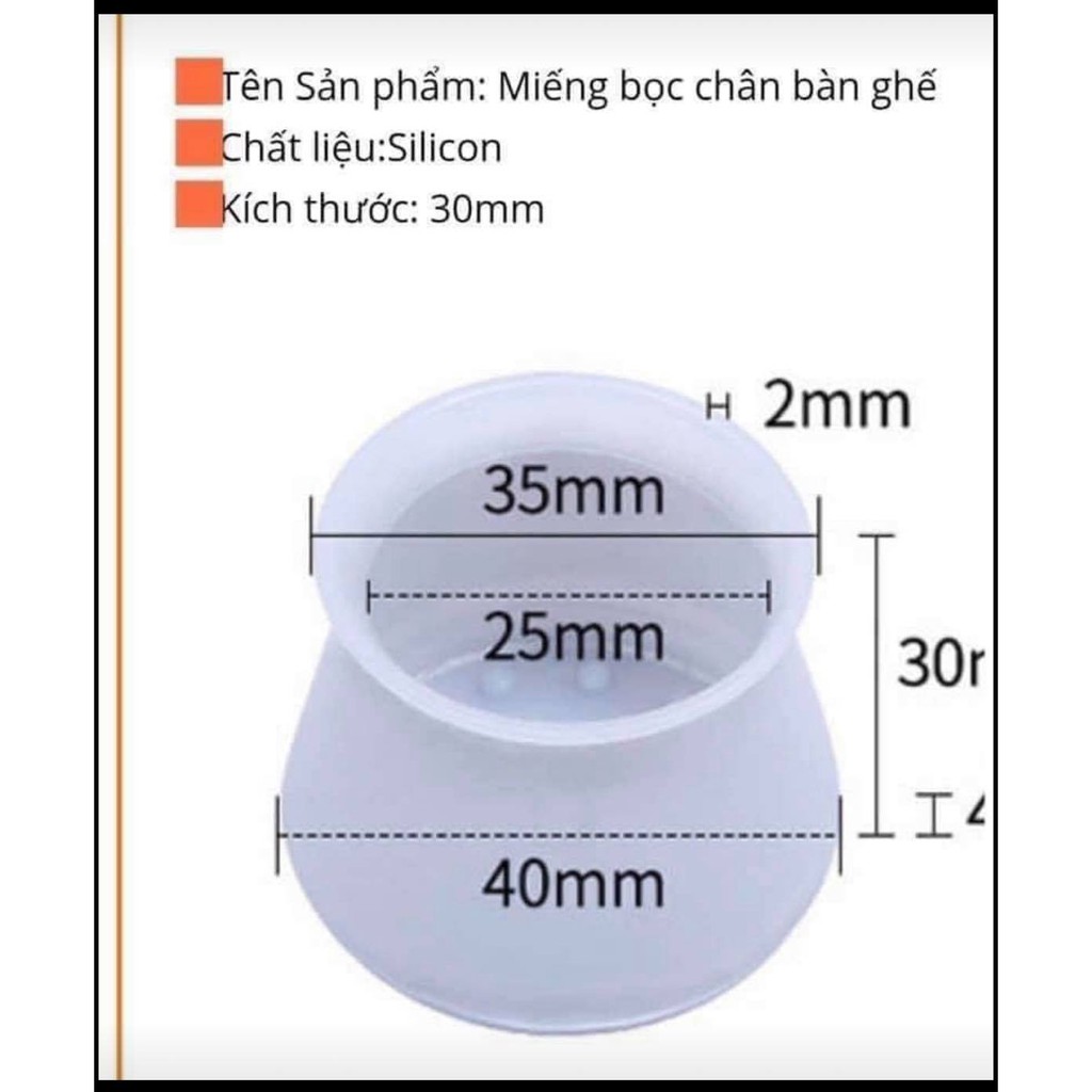 set 4 miếng bọc chân ghế, chân bàn chống trượt