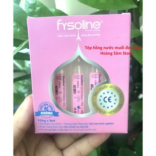 Tép nước muối sinh lý đơn liều vệ sinh mắt mũi bé Fysoline hồng-5 ống