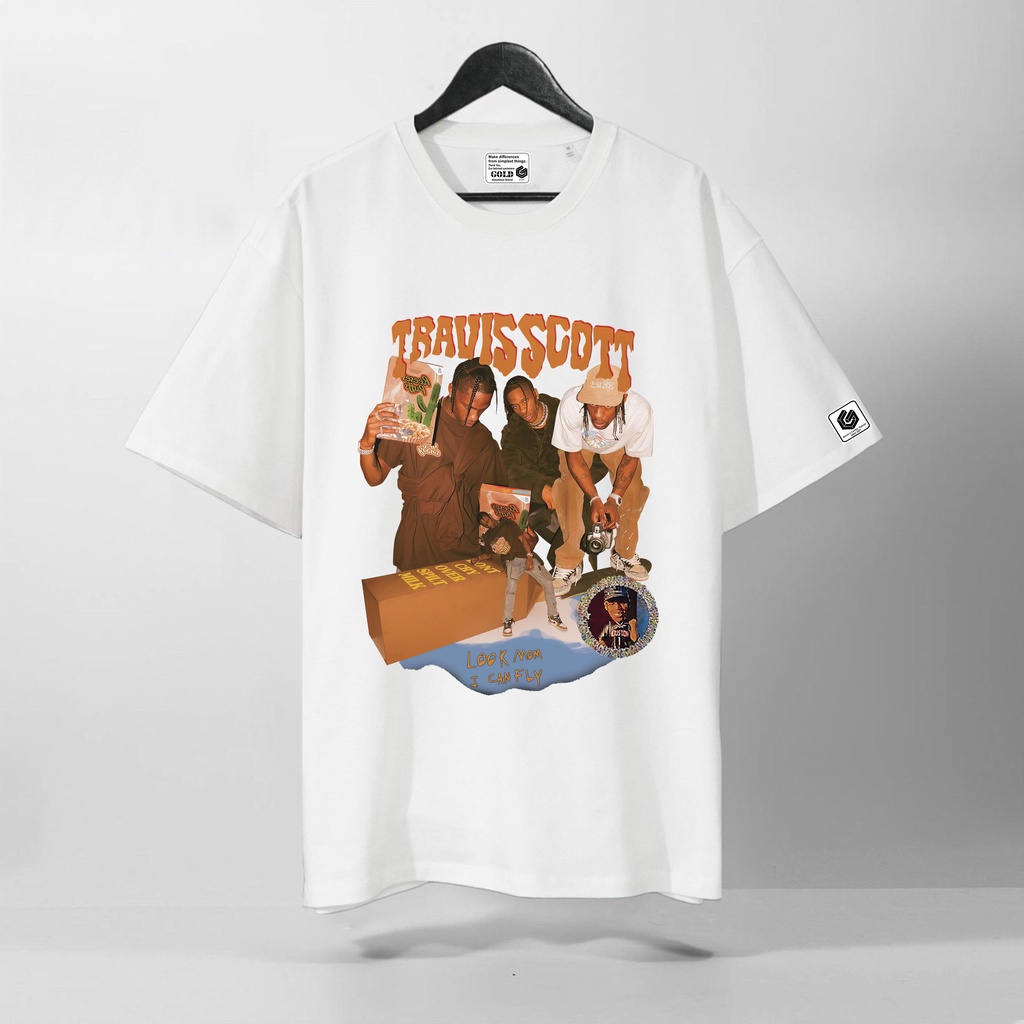 Áo Thun Tay Lỡ Travis Scott, Form rộng oversize, áo phông unisex, chất liệu Cotton - KKIM Shop