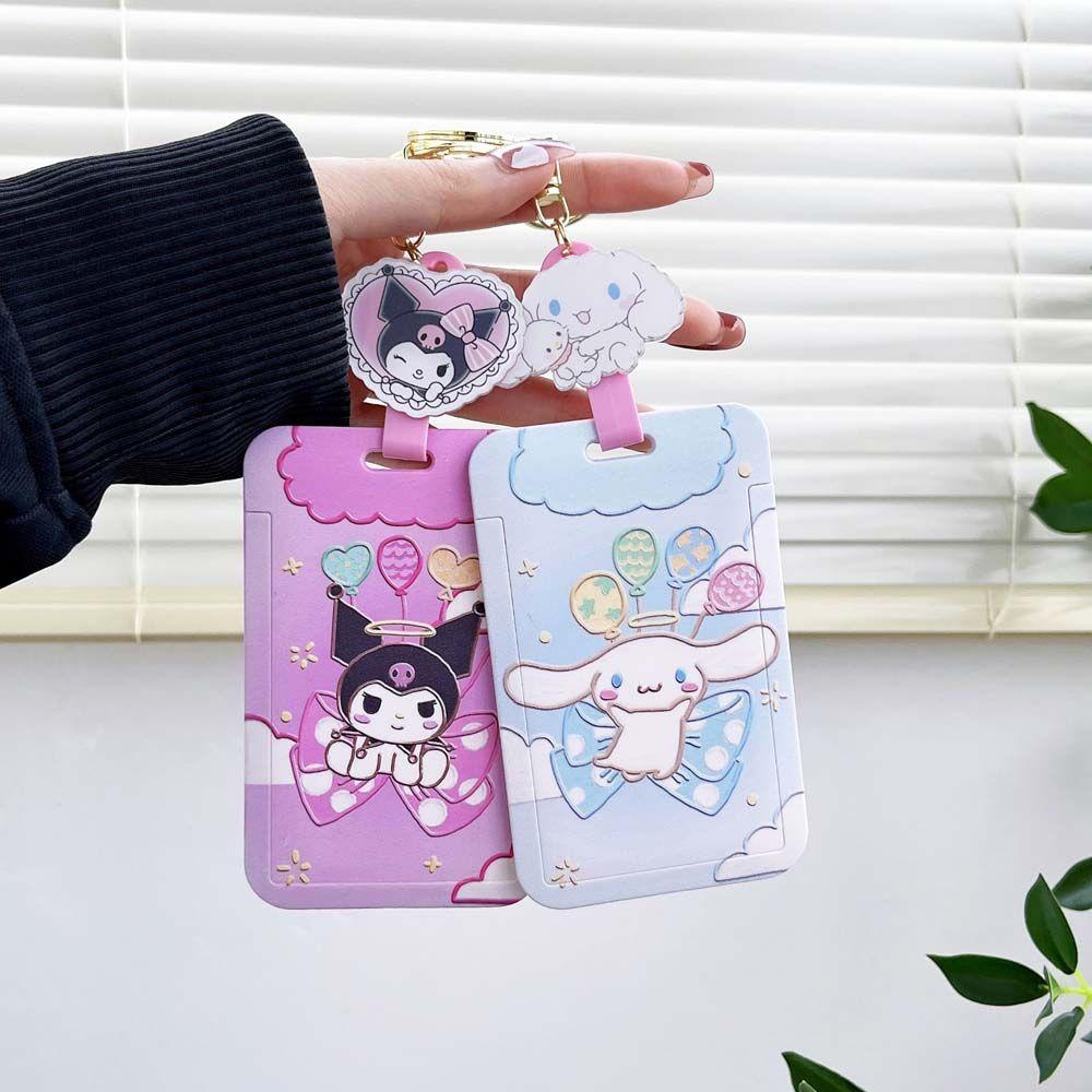 HARRIETT Móc Khóa Đựng Thẻ ID / Tiền Xu Hình Gấu Pooh / Thỏ Minnie Kuromi Dễ Thương