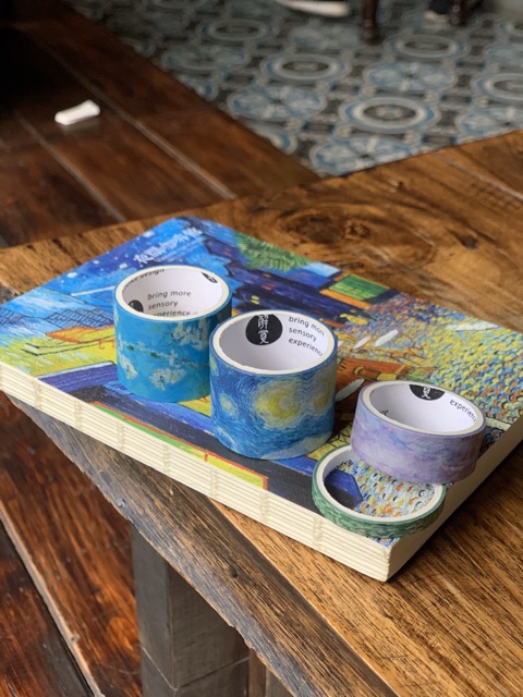 Set 8 cuộn washi tape tranh Vangogh