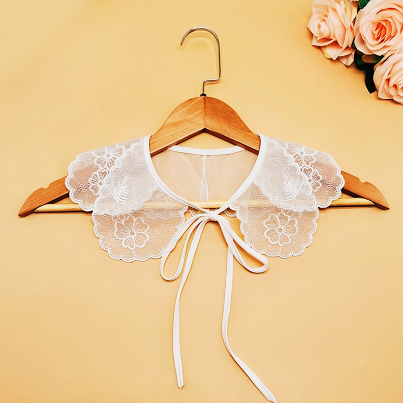 Cổ Áo Giả Thêu Ren Có Thể Tháo Rời