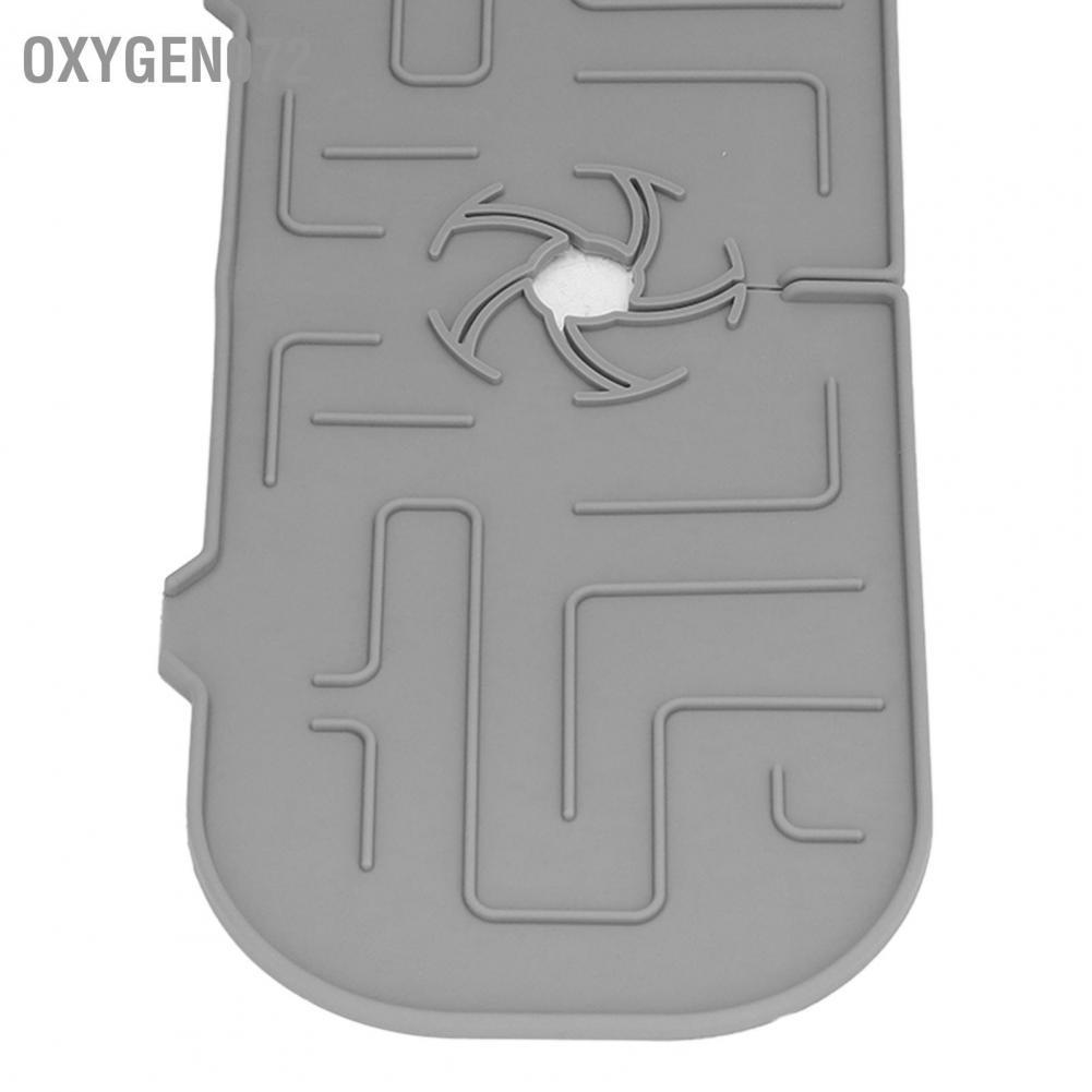 Oxygen072 Oxygen072 Vòi Tay cầm Khay hứng nước nhỏ giọt vòi rửa bằng silicon bền bỉ Tấm lót cho nhà bếp Phòng tắm căn hộ khách sạn