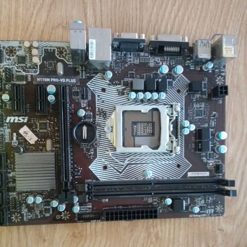 Bo mạch chủ máy tính bàn  MSI H110M PRO-VD,VV... Socket 1151 , Keo tản nhiệt CPU, Còi, dây SATA