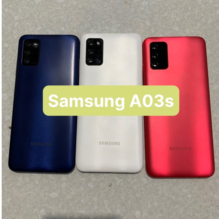 Bộ vỏ zin công ty Samsung Galaxy A03s 2021 - Gồm xương, lưng, phím âm lượng và kính camera