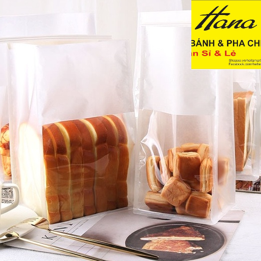 Túi zip đựng bánh Giấy krat trắng 10 chiếc