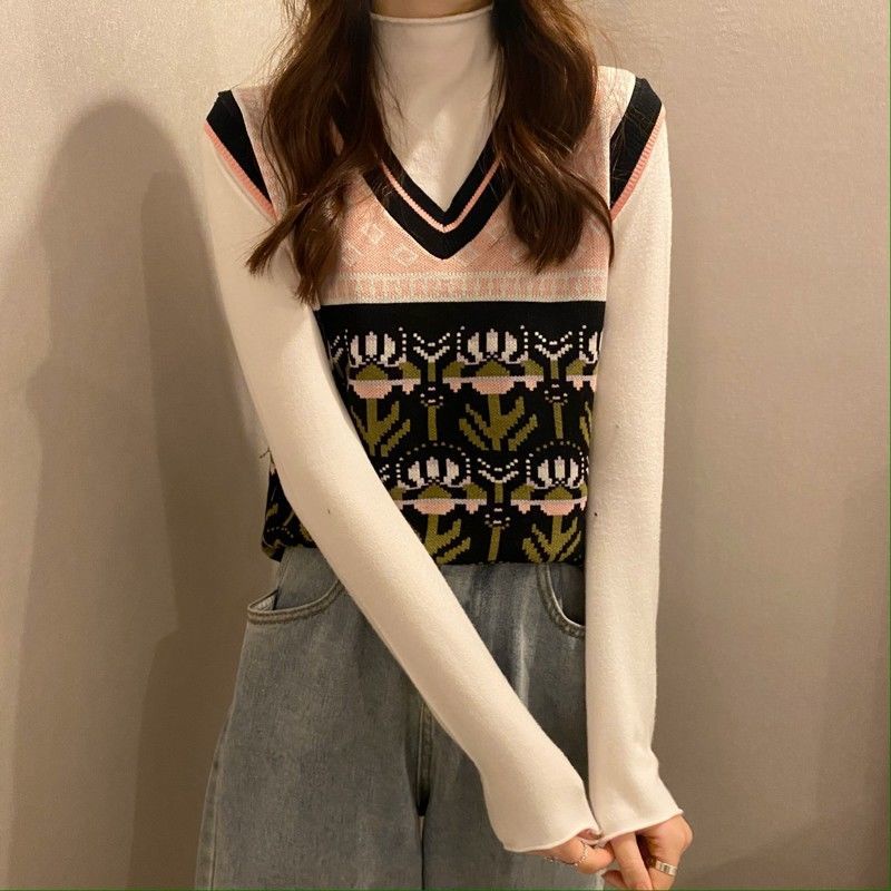 Áo len nữ không tay cổ chữ V mới | BigBuy360 - bigbuy360.vn