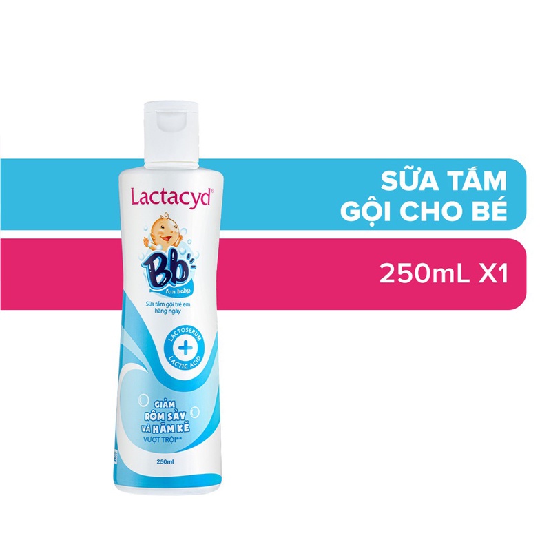 Sữa Tắm Cho Bé Lactacyd Bb 250ml Tắm Gội Trẻ Em Giảm Rôm Sảy &amp; Hăm Kẽ Vượt Trội Mã ST073