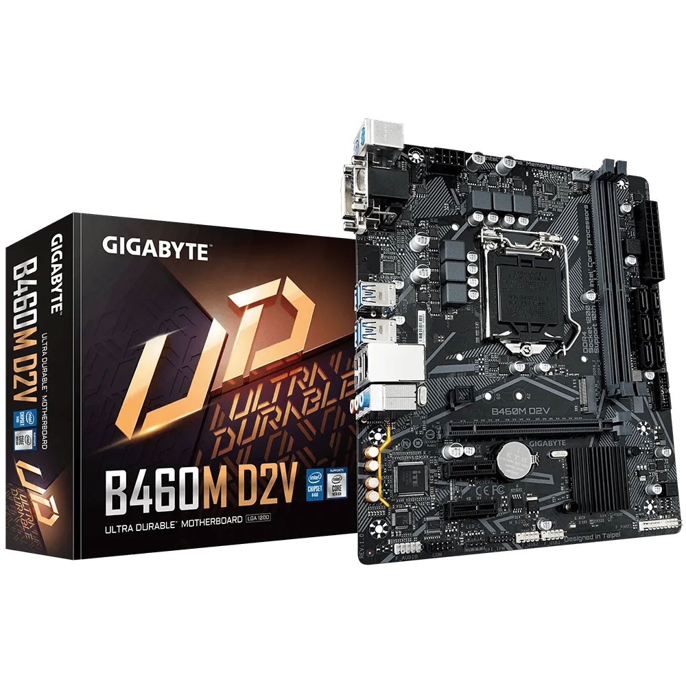 Bo mạch chủ - Mainboard GIGABYTE B460M - D2V (Chipset B460, Socket 1200, 2 Khe RAM, DDR4)