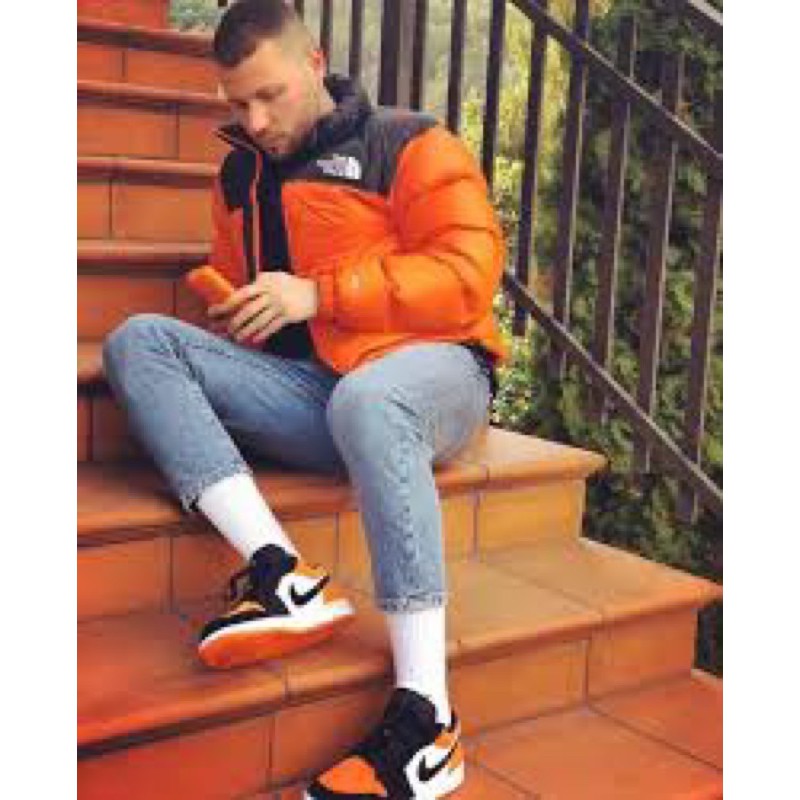 Giày thể thao Jordan1 low thấp sb trắng cam nam 690