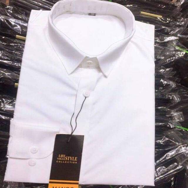 [Xả Kho 3 Ngày giá Sốc] Áo Sơ Mi Nam Trắng Trơn