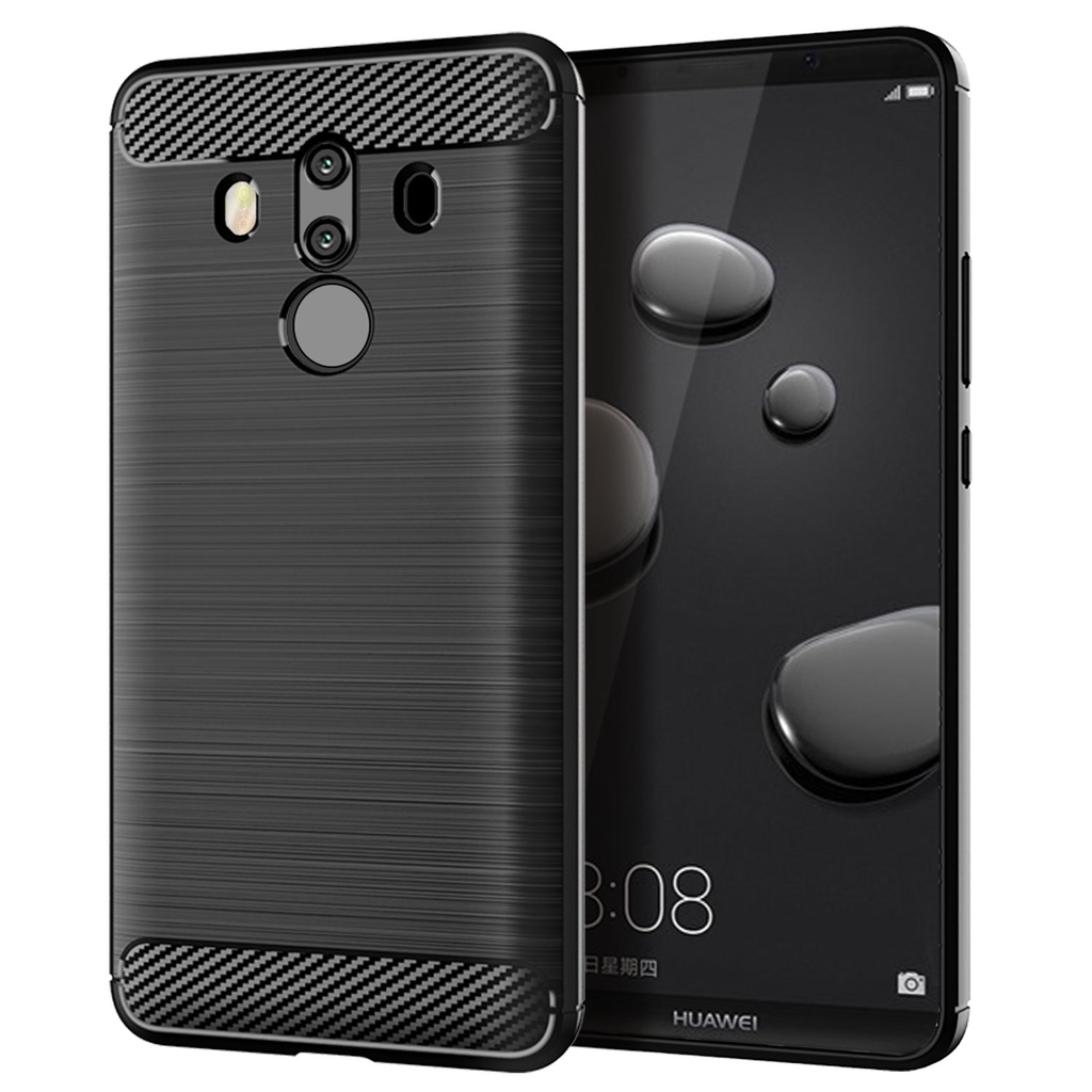 Ốp Điện Thoại tpu Silicone Mềm Chống Sốc Họa Tiết Sợi Carbon Cho Huawei Mate 10 Pro mate10pro RS
