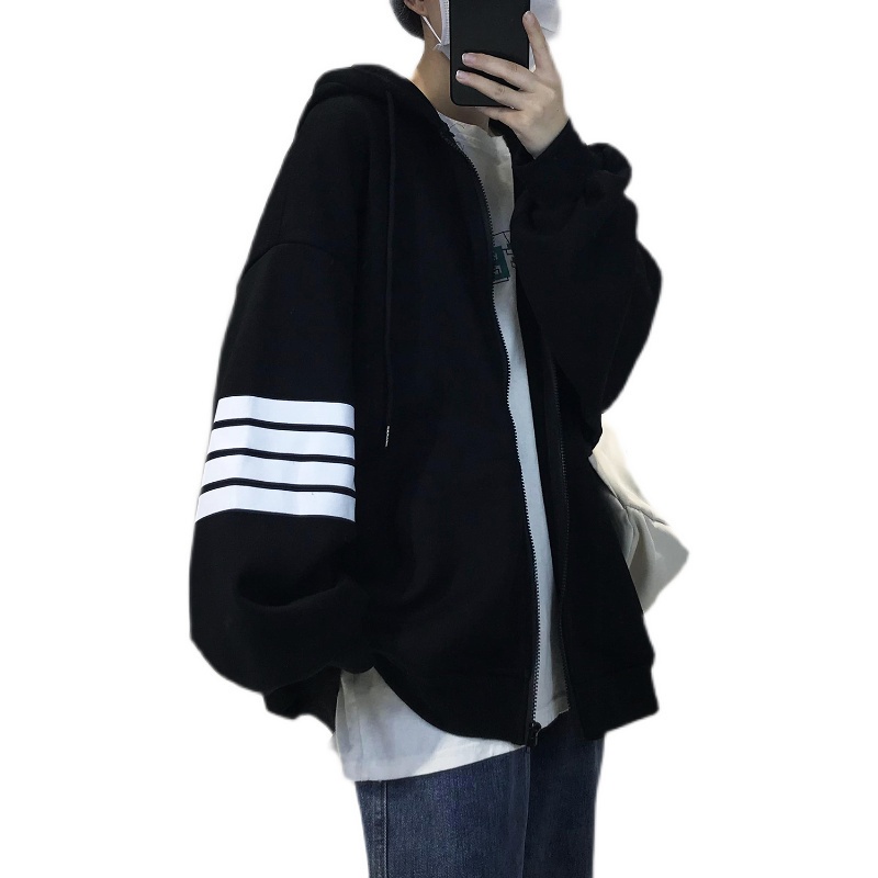 Áo khoác cardigan thể thao dây khóa kéo lót nhung thời trang Hong Kong cho nam