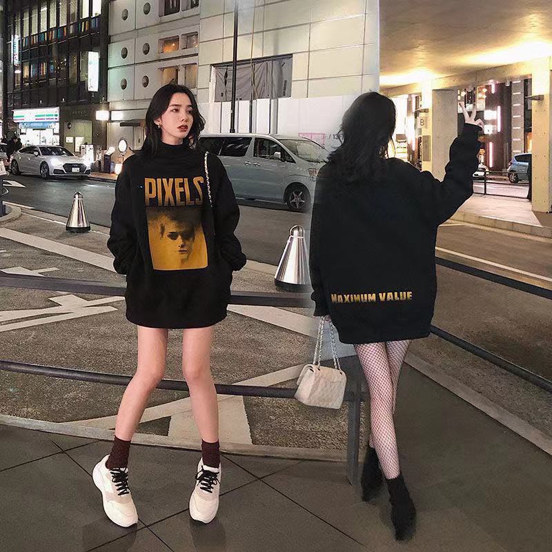 Áo Sweater Pixels Nam Nữ Form Rộng, Tay Bồng Cổ Cao 3 phân , Áo Hoodie Chất Nỉ Bông 100% Cotton, HOTTREND 2021 | BigBuy360 - bigbuy360.vn