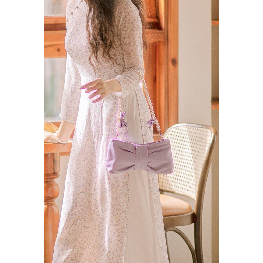 Sumire Store Túi xách nơ 2 bên tím