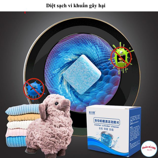 Hộp 12 viên tẩy vệ sinh lồng Máy giặt