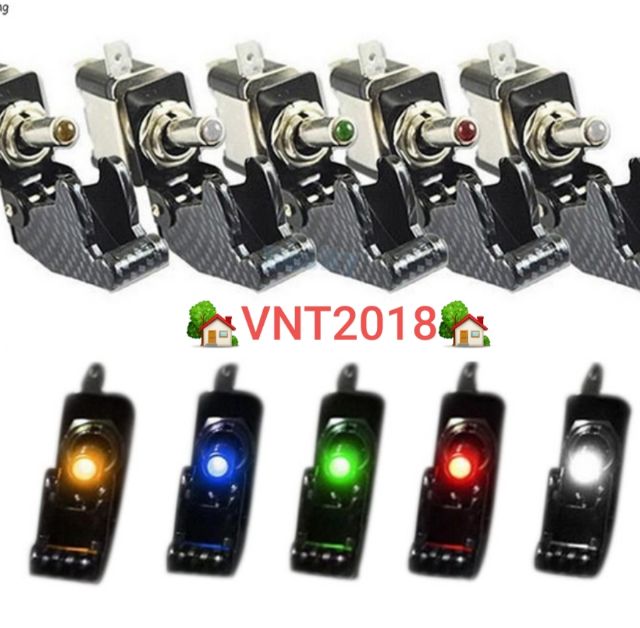 Công tắc ON/OFF 12V-20A có đèn báo và nắp bảo vệ